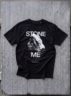 STONE ME tee by Mr.Lodewijk — print detail in hard light, The Fifth State of Matter series